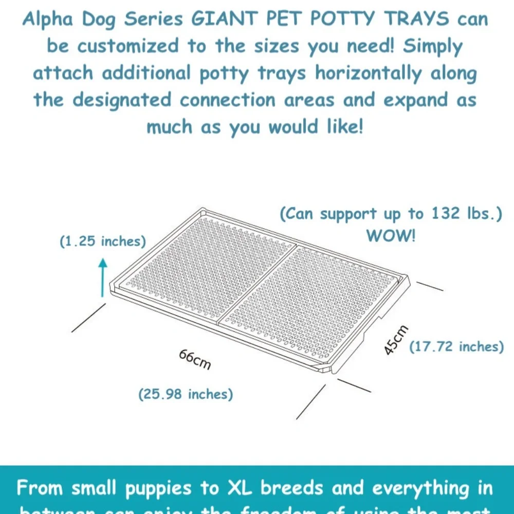 Indoor Dog Pet Puppy Potty Training Toilet Tray Pad Holder - Giant Size